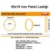 65mm Extra Kalın Paket Lastiği 100 Adet 65x10mm