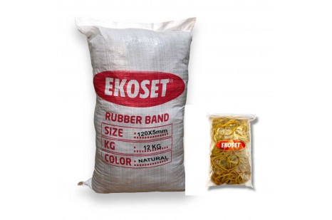 120mmx5mm Geniş Kauçuk Paket Ambalaj Lastiği 12Kg Koli (120x5)