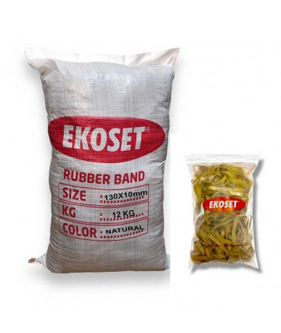 130mmx10mm Extra Geniş Kauçuk Paket Ambalaj Lastiği 12Kg Koli (130x10)