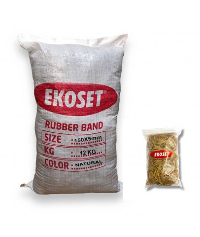 150mmx5mm Geniş Kauçuk Paket Ambalaj Lastiği 12Kg Koli (150x5)