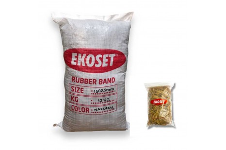 150mmx5mm Geniş Kauçuk Paket Ambalaj Lastiği 12Kg Koli (150x5)