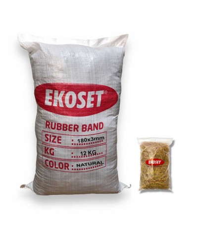 180mmx3mm Geniş Kauçuk Paket Ambalaj Lastiği 12Kg Koli (180x3)