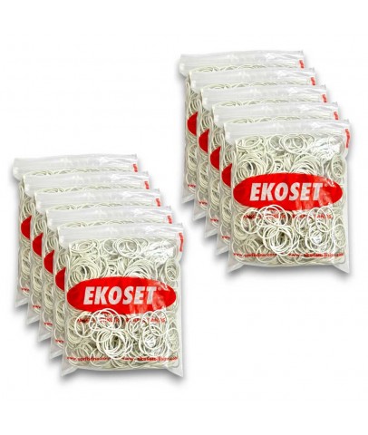40mm Beyaz Kauçuk Paket Ambalaj Lastiği 10.000 Adet