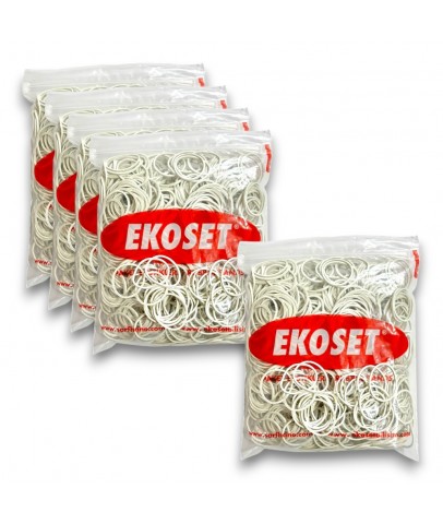 40mm Beyaz Kauçuk Paket Ambalaj Lastiği 5.000 Adet