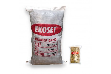 65mmx10mm Geniş Kauçuk Paket Ambalaj Lastiği 12Kg Koli (65x10)