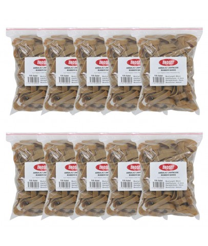 65mmx10mm Geniş Kauçuk Paket Ambalaj Lastiği 1.000 Adet (65x10)