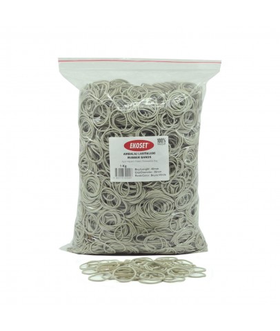 40mm Beyaz Kauçuk Paket Ambalaj Para Lastiği 1Kilogram