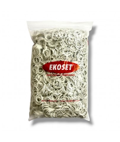 40mm Beyaz Kauçuk Paket Ambalaj Para Lastiği 1Kilogram