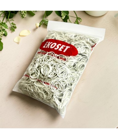 40mm Beyaz Kauçuk Paket Ambalaj Para Lastiği 1Kilogram