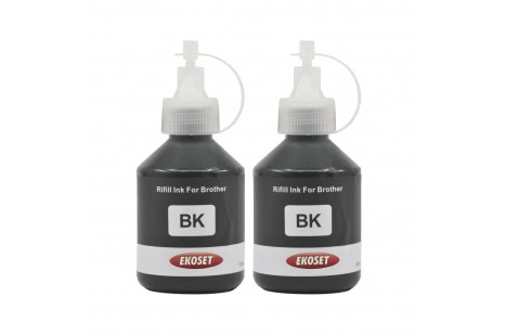 Ekoset Brother BT6000 uyumlu Siyah mürekkep 2 adet 100 ml