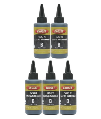Ekoset Brother DCP-T500W uyumlu Siyah mürekkep 100ml 5'li set