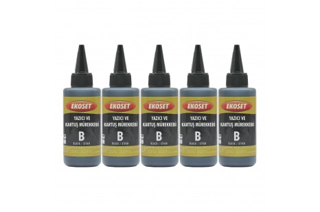 Ekoset Brother DCP-T510W uyumlu Siyah mürekkep 100ml 5'li set