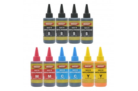Ekoset Brother HL-T4000DW MFC-T4500DW Uyumlu Renkli Muadil Mürekkep 100ml 10'lu set