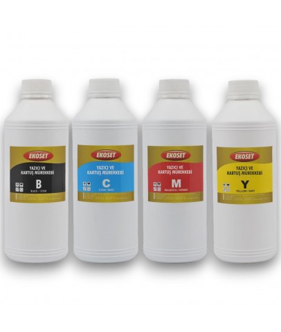 Ekoset Brother HL-T4000DW MFC-T4500DW Uyumlu 4 Renk Muadil Mürekkep 4x1Litre