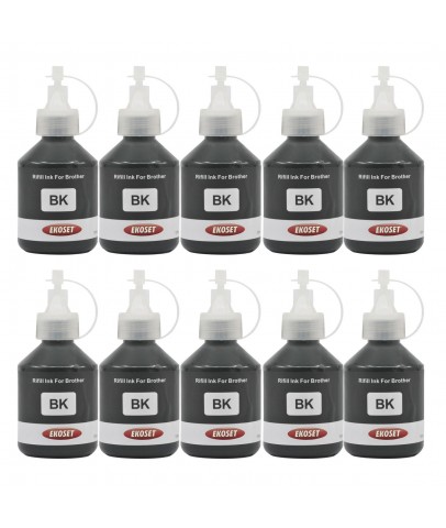 Ekoset Brother MFC T800w T810w T910w uyumlu Siyah Mürekkep 100ml 10 adet