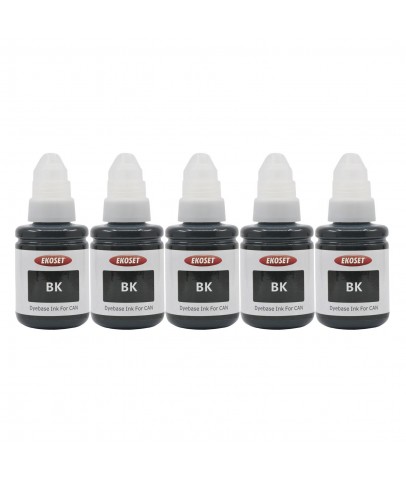 Ekoset Canon G2400 G2410 G2411 G2415 uyumlu Siyah Mürekkep 135ml 5'li set