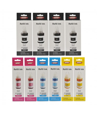 Ekoset Canon G3400 G3410 G3411 G3415 uyumlu Renkli Mürekkep 10 adet