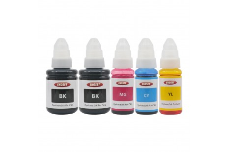 Ekoset Canon G3400 G3410 G3411 G3415 uyumlu Renkli ve siyah Mürekkep 5'li set