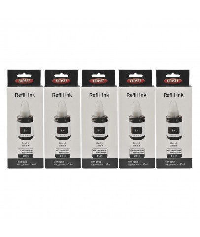 Ekoset Canon G4400 G4410 G4411 uyumlu Siyah Mürekkep 135ml 5'li set