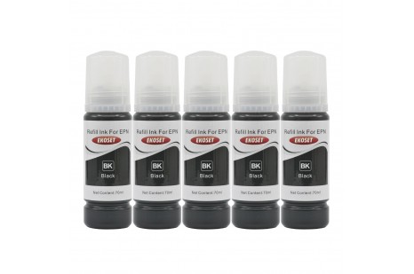 Ekoset Epson 103 L1210 L1250 L3210 L3211 Siyah Muadil Mürekkep 70ml 5 Adet