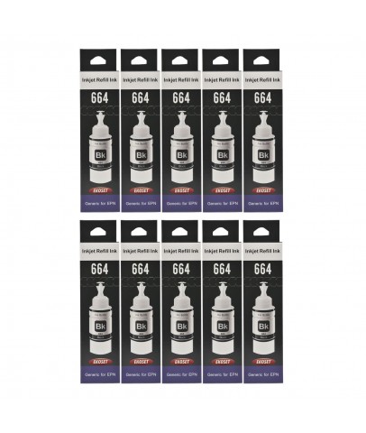 Ekoset Epson L300 L310 L355 L365 L382 L386 Siyah Muadil Mürekkep 70ml 10 adet