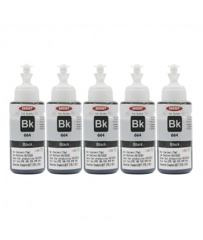 Ekoset Epson L300 L310 L355 L365 L382 L386 Siyah Muadil Mürekkep 70ml 5 adet Ekoset Epson L300 L310 L355 L365 L382 L386 Siyah Muadil Mürekkep 70ml 5 adet