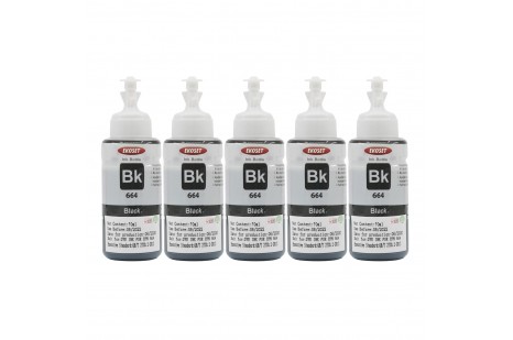 Ekoset Epson L300 L310 L355 L365 L382 L386 Siyah Muadil Mürekkep 70ml 5 adet
