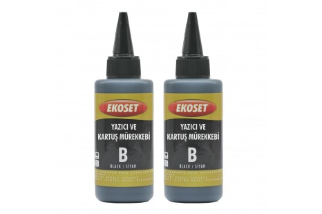 Ekoset Epson T664 Uyumlu Siyah Muadil Mürekkep 200ml