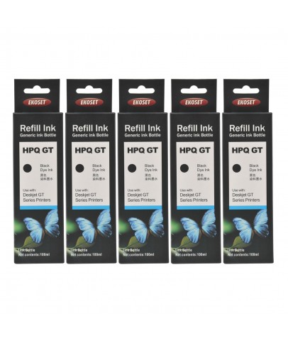 Ekoset hp ink Tank 115 315 415 Uyumlu Siyah Mürekkep 5'li set