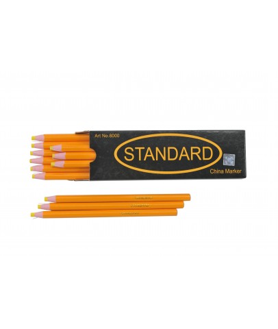 Ekoset Standart China Marker İpli Kalem Silinebilir İşaretleme Kalemi Sarı 12 Adet