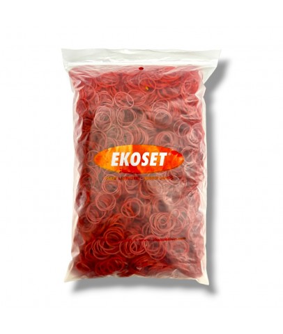Ekoset Kırmızı Paket Ambalaj Toka Lastiği 40mm 1Kg