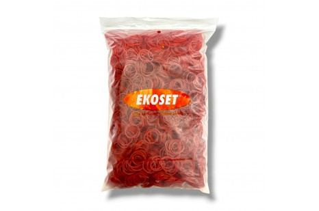 Ekoset Kırmızı Paket Ambalaj Toka Lastiği 40mm 1Kg