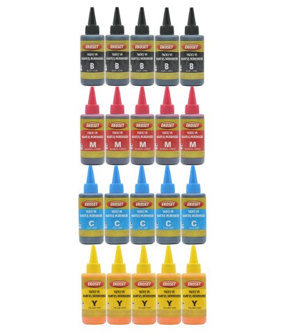 Ekoset Yazıcı ve Kartuş dolum mürekkebi 4 renk 4x500ml