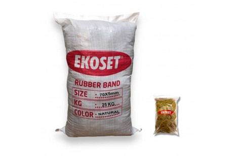 Kauçuk Geniş Paket Lastiği 70x5mm 25 Kg
