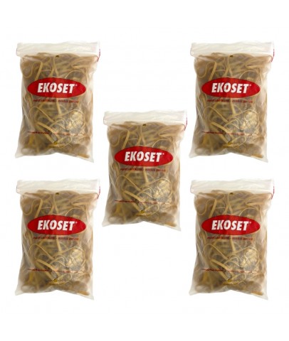 Kauçuk Kalın Paket Lastiği 15cm x 5mm 500 Gram 5li Paket