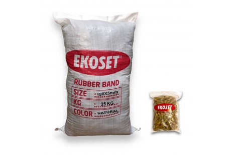 Kauçuk Kalın Paket Lastiği 180x5mm 25 Kg