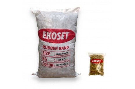 Kauçuk Kalın Paket Lastiği 180x6mm 25 Kg