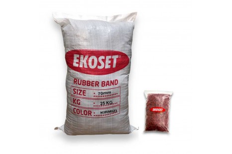 Kırmızı Para Lastiği 70mm 25 KG