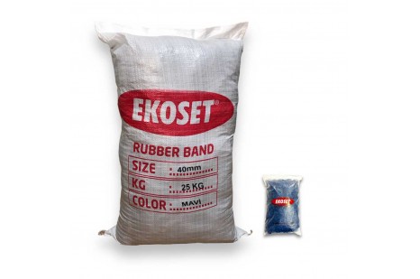 Küçük Paket Lastiği Mavi 40mm 25 KG