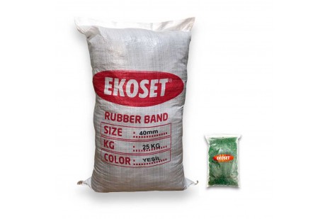 Küçük Paket Lastiği Yeşil 40mm 25 KG