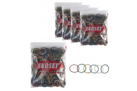 Renkli Kauçuk Toka Lastiği Karışık 6 Renk 40mm 5000 Adet