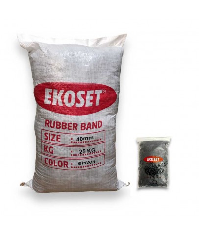 Siyah Küçük Paket Lastiği 40mm 25 KG