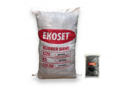 Siyah Küçük Paket Lastiği 40mm 25 KG