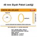 Siyah Küçük Paket Lastiği 40mm 3000 Adet