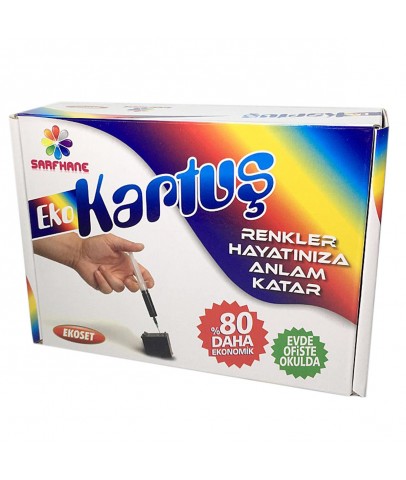 Ekokartuş Dolum seti Canon E404 E464 E474 PG-46 CL-56 uyumlu Renkli 5'li set