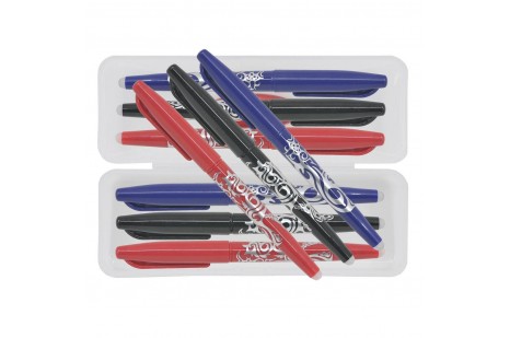 Ekoset Isı ile Uçan Kalem 3 Renk 9 Adet 0,7mm İnce uçlu (Mavi-Kırmızı-Siyah)