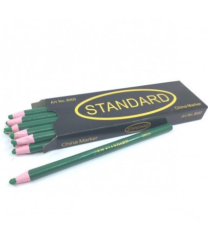 Standard İpli Kalem China Marker Yeşil 12 Adet